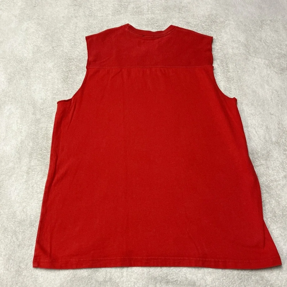 Vintage Y2K Abercrombie Muscle Tank Top Red Spellout Graphic Athletic  Mens M?